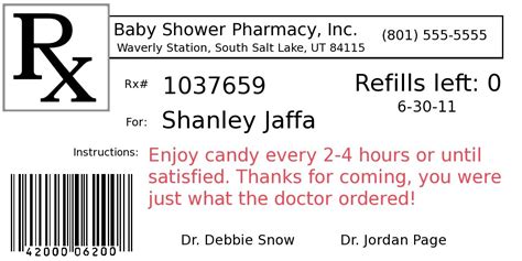 prescription label template